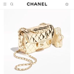 Chanel 24C CF mini flap gold with pocket bag in star ⭐️
